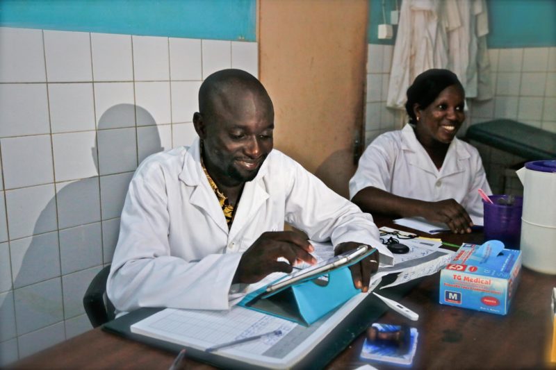 Community health workers use mobile data collection app