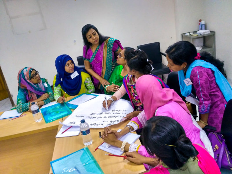 A FIGO team leads a training for how to successfully install an IUD.